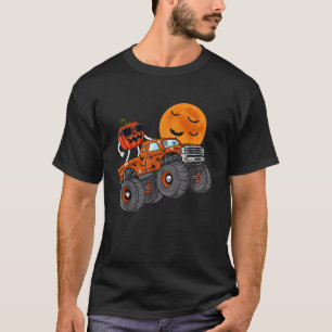 Halloween Jack O Lantern Monster Truck Toddler Boy T-Shirt