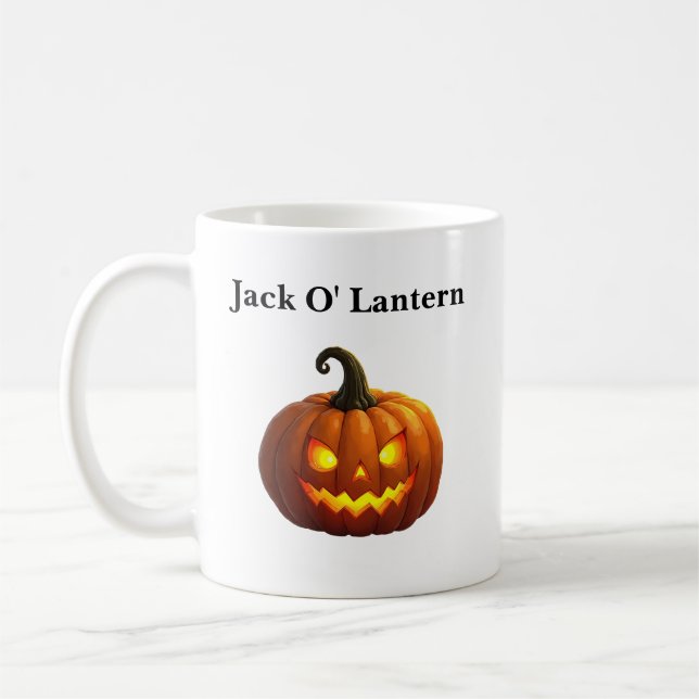 Halloween Jack O' Lantern  Mug (Left)