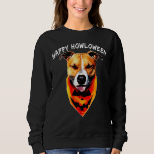 Halloween Jack O Lantern Pitbull Funny Dog Hallowe Sweatshirt