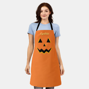 Halloween Jack O' Lantern Pumpkin All-Over Print Apron