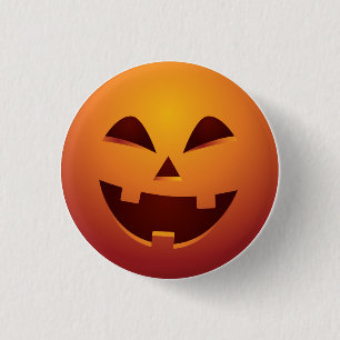 Halloween Jack O Lantern Pumpkin Button