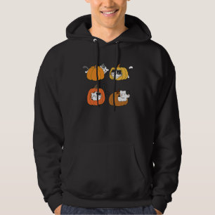 Halloween Jack O Lantern Pumpkin Cat Full Moon Hoodie