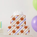 Halloween Jack-O-Lantern Pumpkin Cookie Wrapping Paper<br><div class="desc">Halloween theme wrapping paper with cute painted illustration of spooky sweet treats featuring cookie with orange pumpkin frosting! Use for your next Halloween themed party or scrapbook paper.</div>
