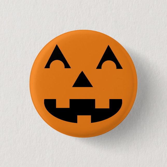 Halloween Jack O Lantern Pumpkin Face 3 Cm Round Badge (Front)
