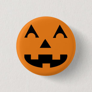 Halloween Jack O Lantern Pumpkin Face 3 Cm Round Badge