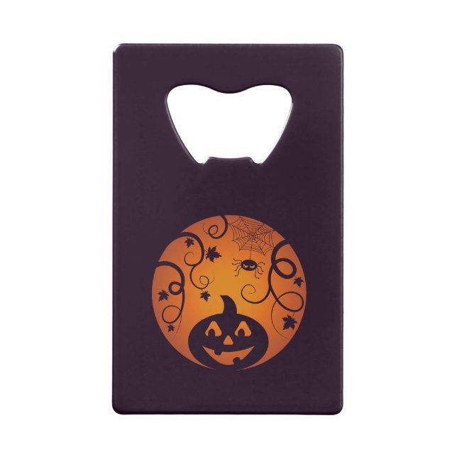 Halloween Jack o lantern pumpkin face and spider (Front)