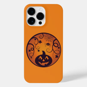 Halloween Jack o lantern pumpkin face and spider iPhone 14 Pro Max Case
