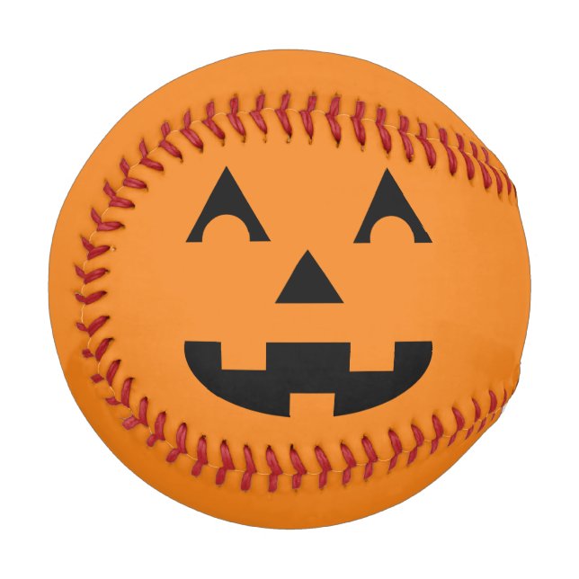 Halloween Jack O Lantern Pumpkin Face Baseball (Front Left)