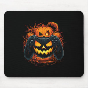 Halloween  Jack O Lantern Pumpkin Face Gamer Gamin Mouse Mat
