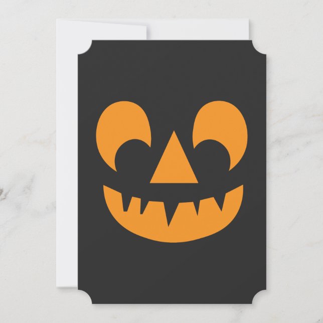 Halloween Jack O Lantern Pumpkin Face Invitation (Front)