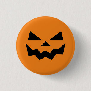 Halloween Jack-o-lantern pumpkin face smiling 3 Cm Round Badge