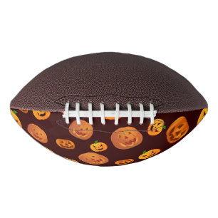 Halloween Jack-O-Lantern Pumpkin Pattern American Football