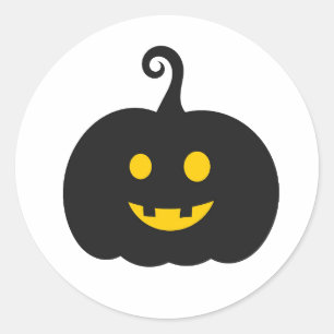 Halloween Jack-o-lantern pumpkin Sticker. Classic Round Sticker