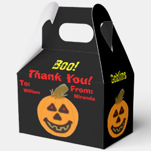 Halloween Jack O' Lantern Pumpkin Treats Party Favour Box