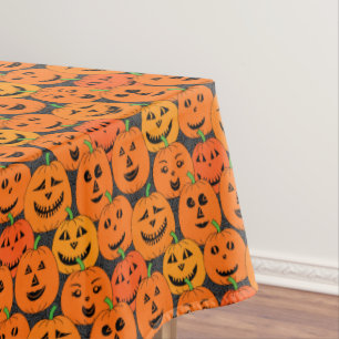 Halloween Jack-o'-lantern Pumpkins Tablecloth