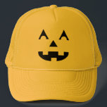 Halloween Jack O Lantern Trucker Hat<br><div class="desc">smiling Jack O Lantern trucker hat - Now you can be a pumpkin head for Halloween.</div>