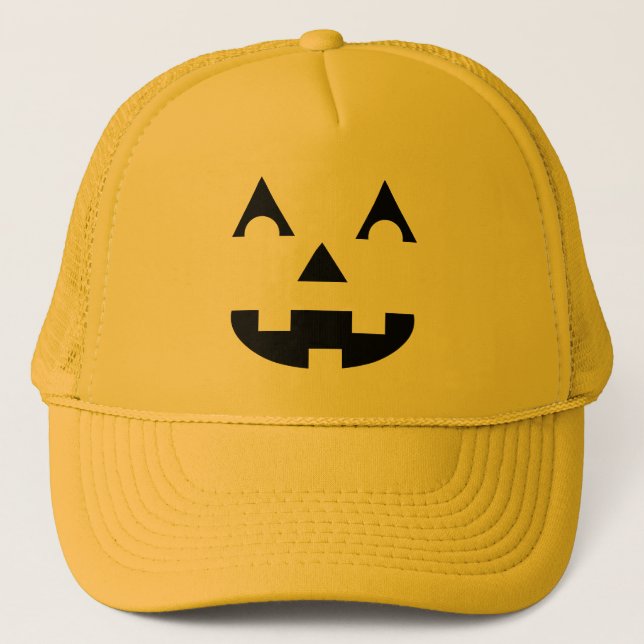 Halloween Jack O Lantern Trucker Hat (Front)