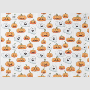 Halloween Jack O Lantern With Boo Pattern Tissue Paper