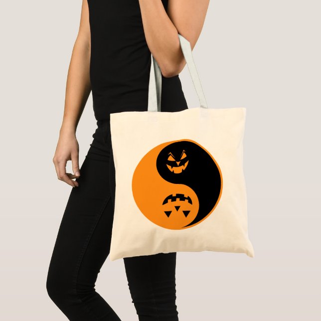 Halloween Jack o-lantern Yin Yang Tote Bag (Front (Product))