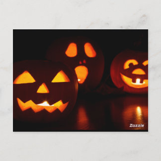 Halloween jack o lanterns postcard