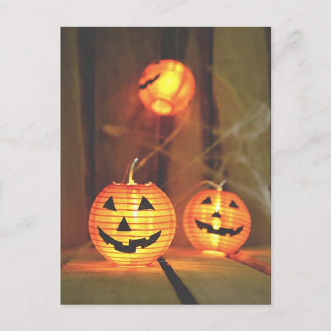 Halloween jack-o-lanterns postcard (Front)