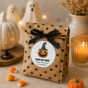 Halloween Jack-o'-lanterns – Trick or Treat Design Classic Round Sticker