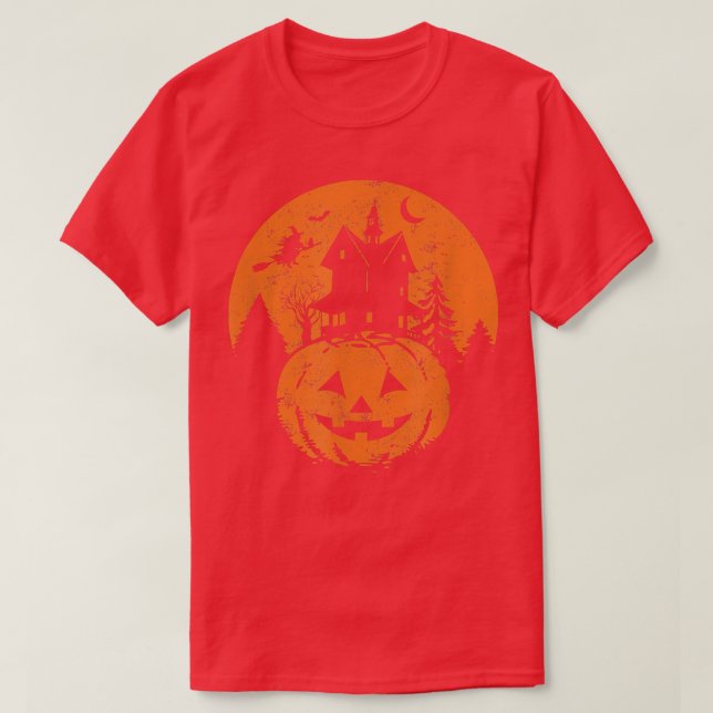 Halloween Jack o'Lantern JackoLantern Pumpkin Witc T-Shirt (Design Front)