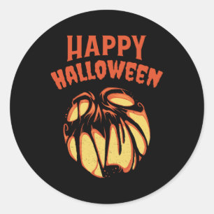 Halloween Jack o'Lantern pumpkin Classic Round Sticker