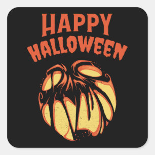 Halloween Jack o'Lantern pumpkin Square Sticker