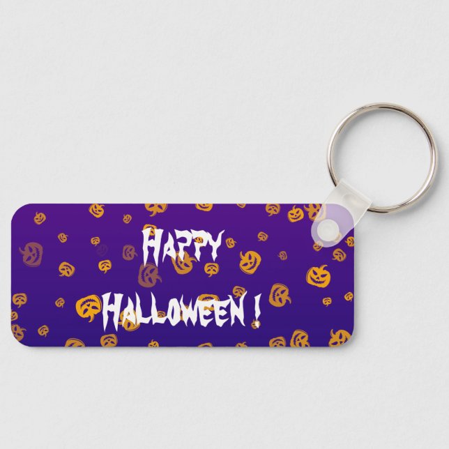 Halloween Jack Pumpkins Key Ring (Front)