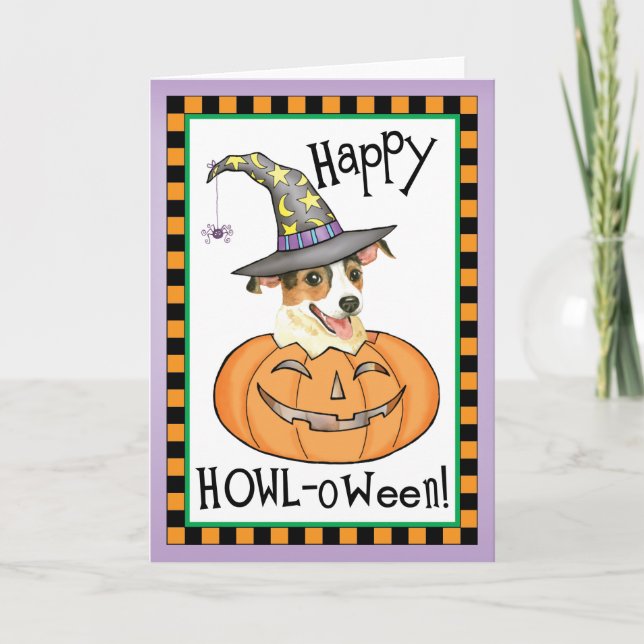 Halloween Jack Russell Terrier Card (Front)