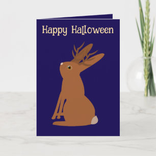 Halloween Jackalope Trick or Treat Custom Card