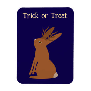 Halloween Jackalope Trick or Treat Custom Magnet