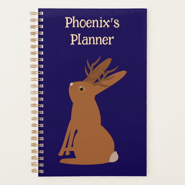 Halloween Jackalope Trick or Treat Custom Planner (Front)