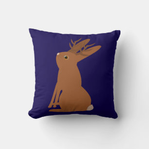 Halloween Jackalope Trick or Treat Double Sided Cushion