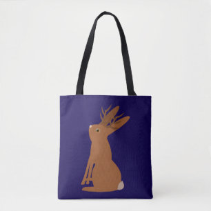 Halloween Jackalope Trick or Treat Double Sided Tote Bag