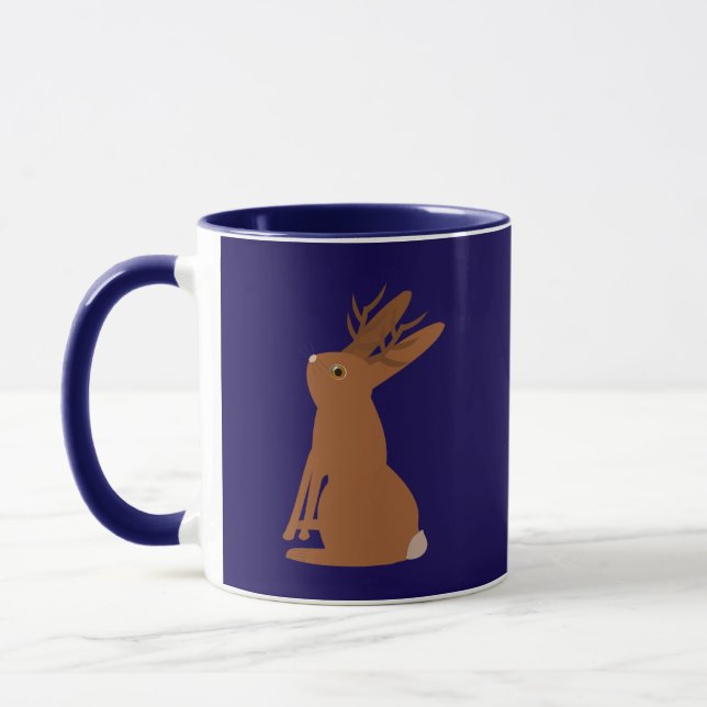 Halloween Jackalope Trick or Treat Mug (Left)