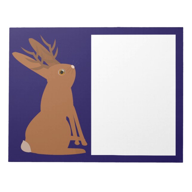 Halloween Jackalope Trick or Treat Notepad (Front)
