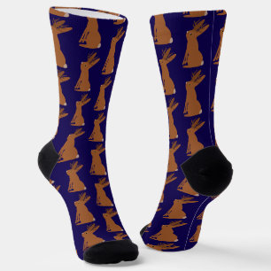 Halloween Jackalope Trick or Treat Patterned Socks