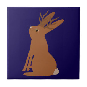 Halloween Jackalope Trick or Treat Tile