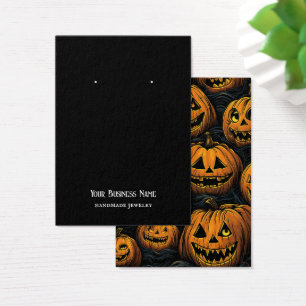 Halloween Jackolantern Earring Display Card
