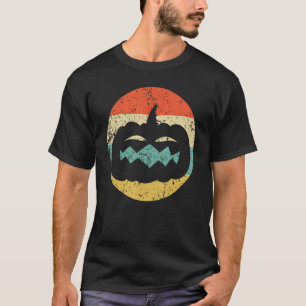 Halloween Jackolantern Pumpkin Silhouette Retro Sc T-Shirt
