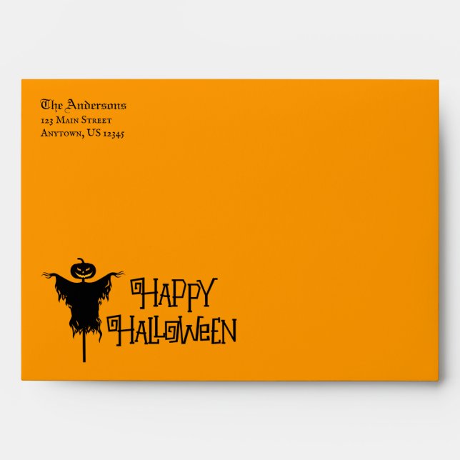 Halloween Jackolantern Scarecrow Envelopes (Front)
