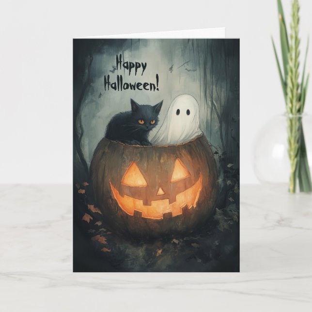Halloween Jacuzzi Thank You Card (Front)