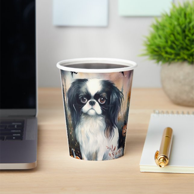 Halloween Japanese Chin With Pumpkins Scary Paper Cups (Insitu)