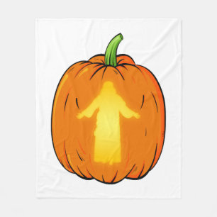 Halloween Jesus Design with Jesus Pumpkin Fleece Blanket