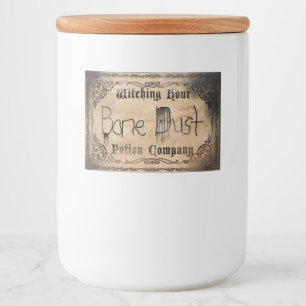 Halloween Joke Bone Dust Antique Potion Ingredient Food Label