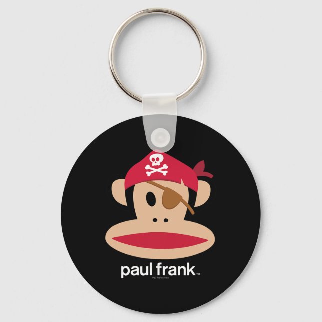 Halloween Julius Pirate Monkey Logo  Key Ring (Front)