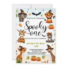 Halloween Jungle Safari Animals Boy 1st Birthday