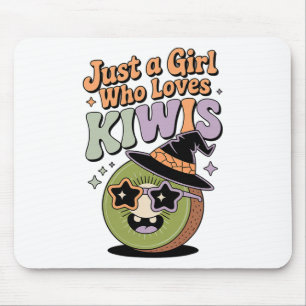Halloween Just A Girl Who Loves Kiwis Women Girls  Mouse Mat